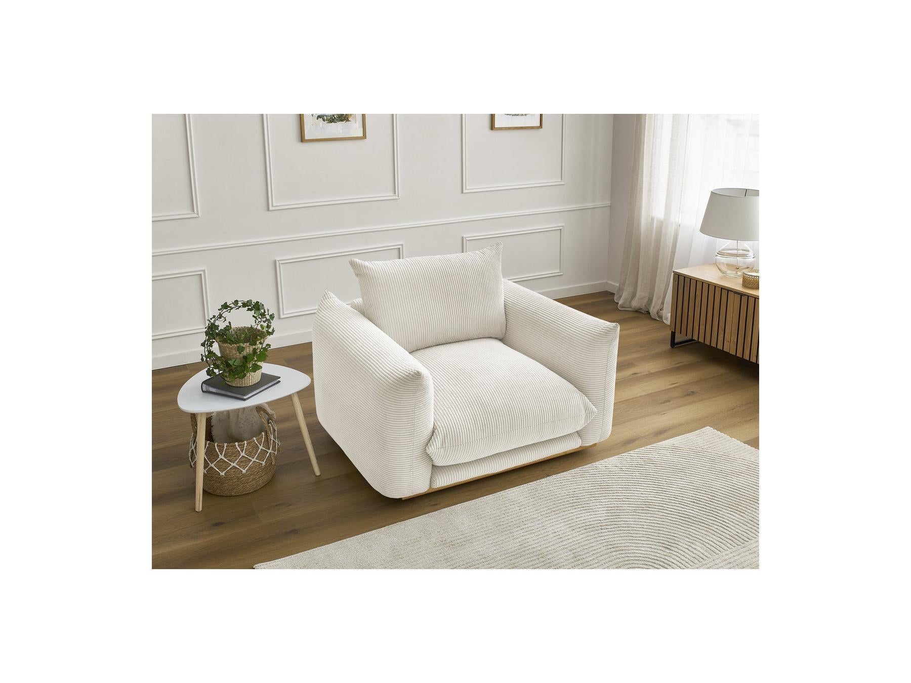Ernest - Fauteuil - Tissu Velours Côtelé