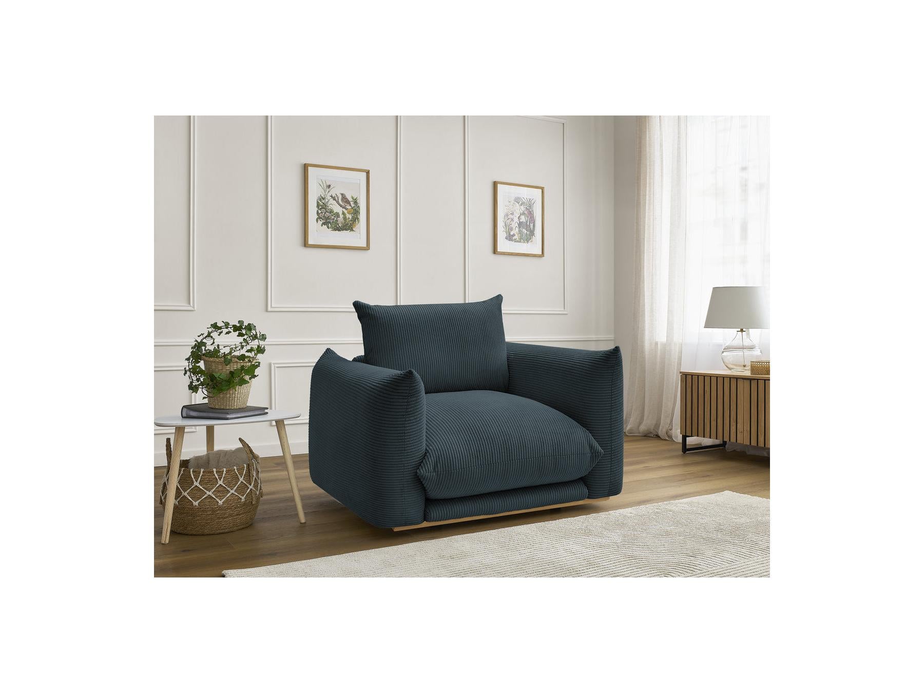 Ernest - Fauteuil - Tissu Velours Côtelé