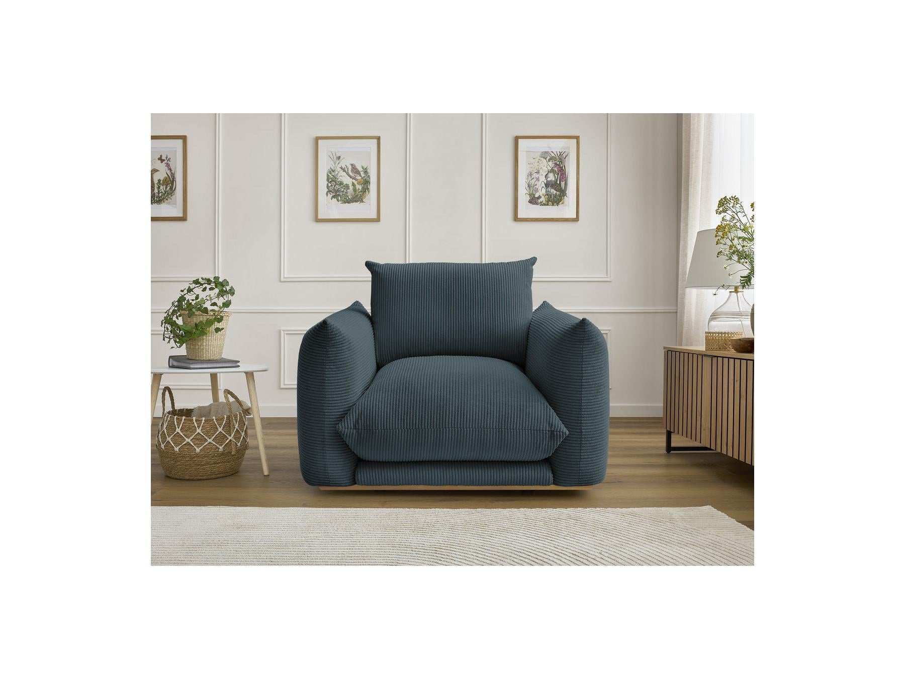 Ernest - Fauteuil - Tissu Velours Côtelé