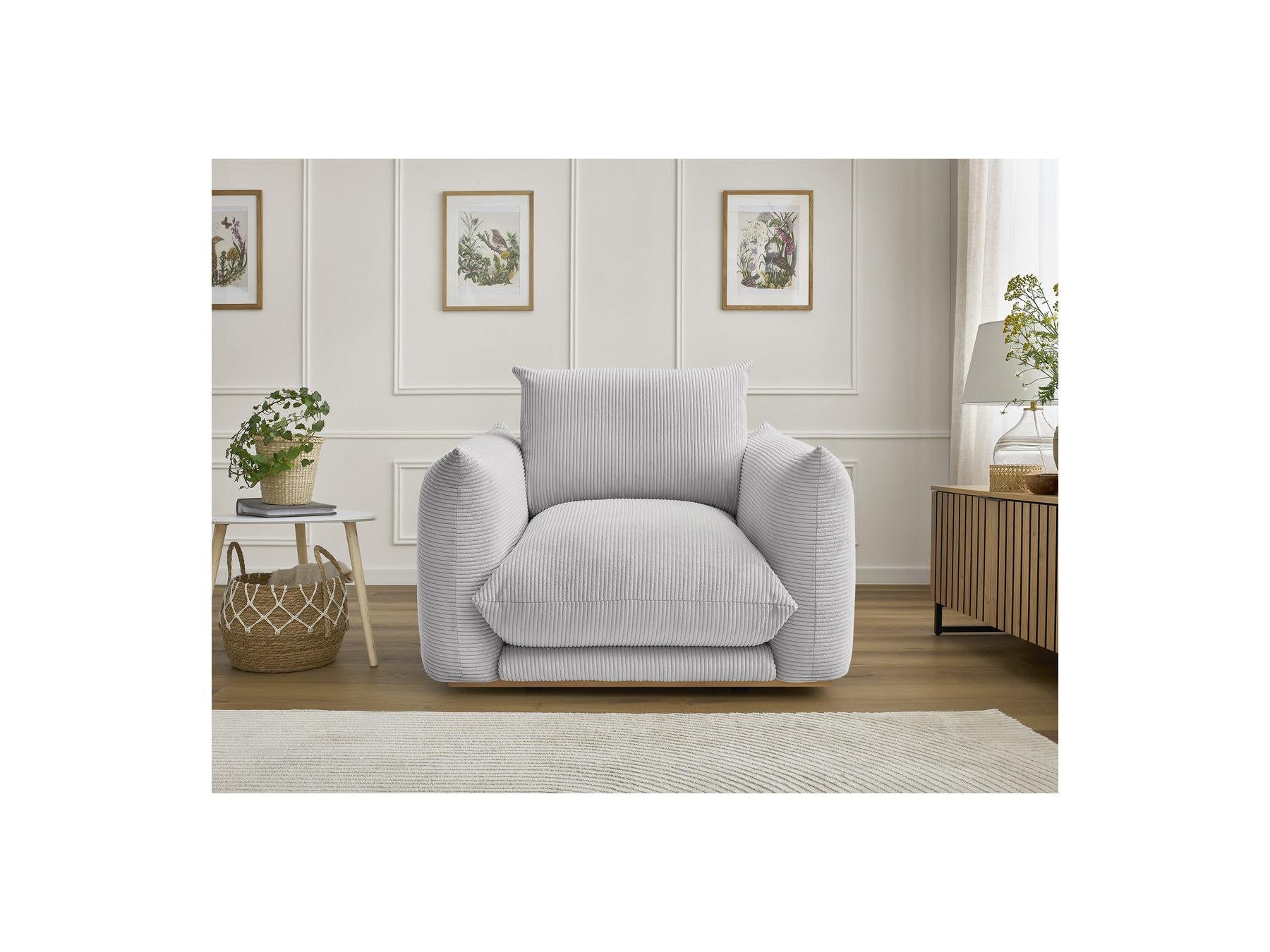 Ernest - Fauteuil - Tissu Velours Côtelé