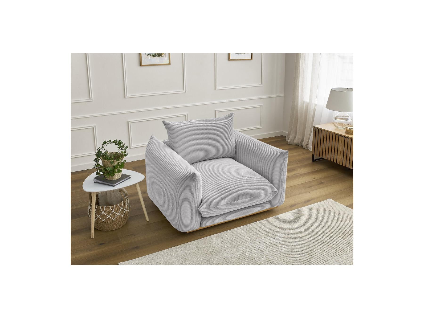 Ernest - Fauteuil - Tissu Velours Côtelé