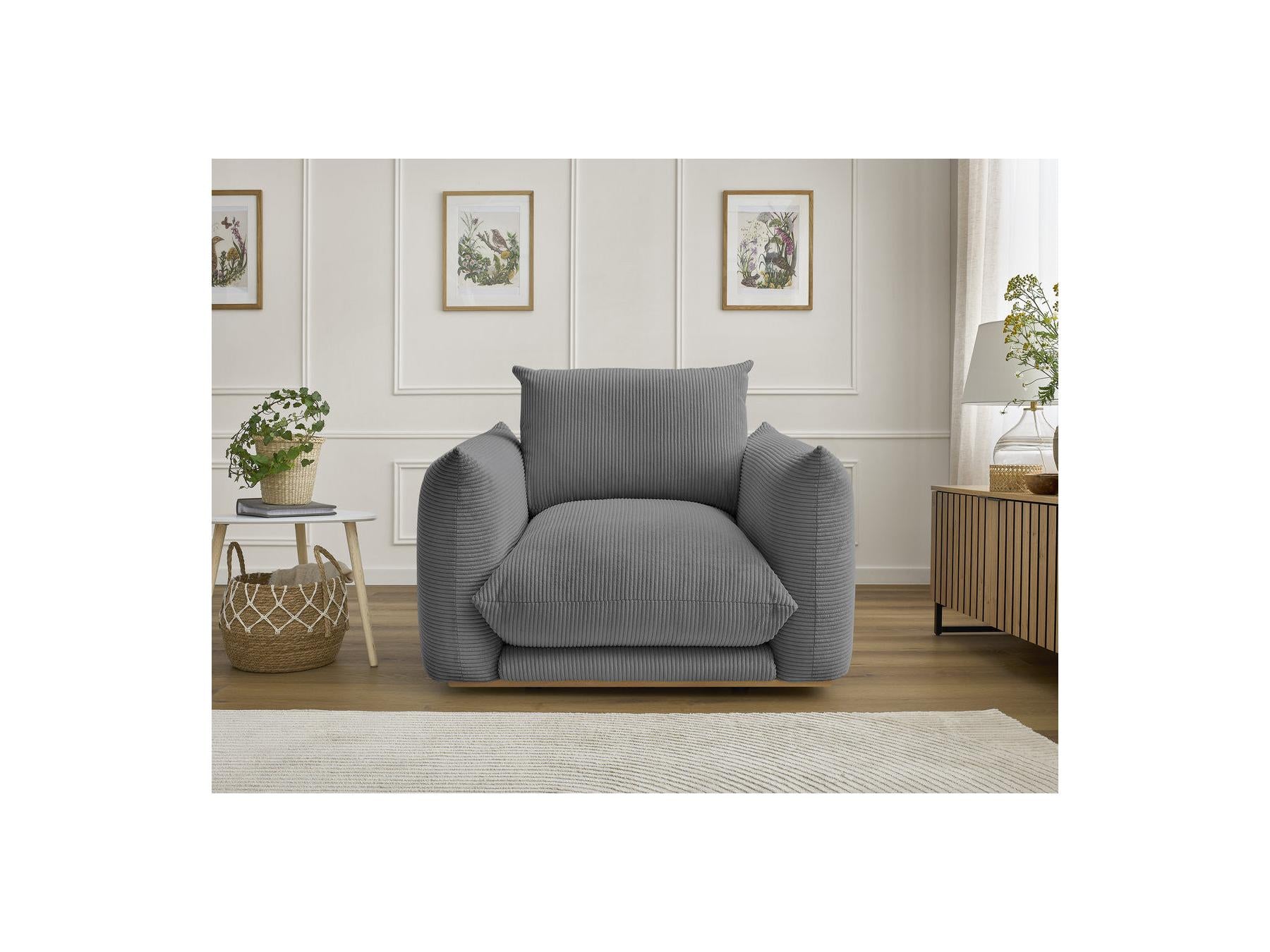 Ernest - Fauteuil - Tissu Velours Côtelé