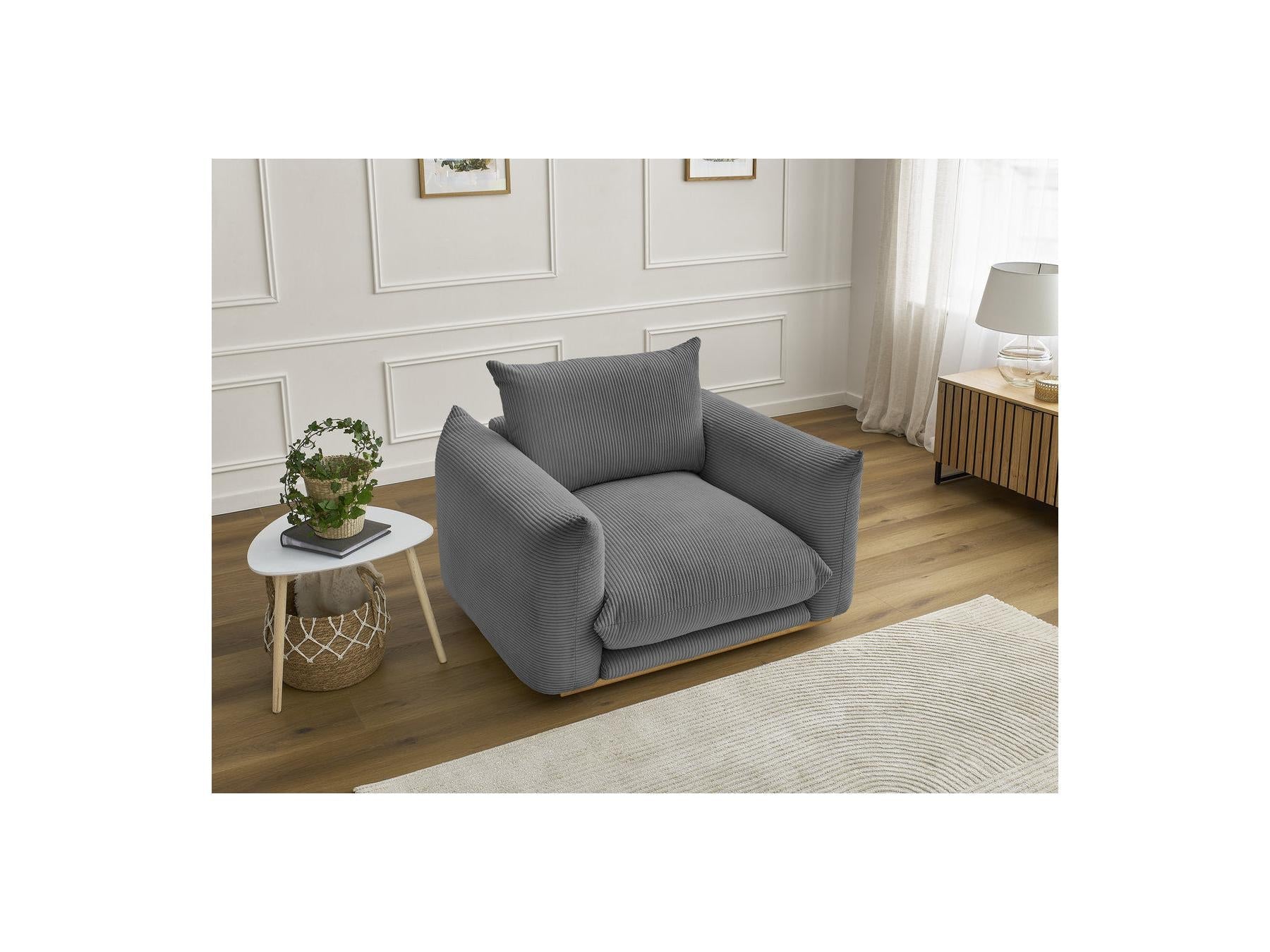 Ernest - Fauteuil - Tissu Velours Côtelé
