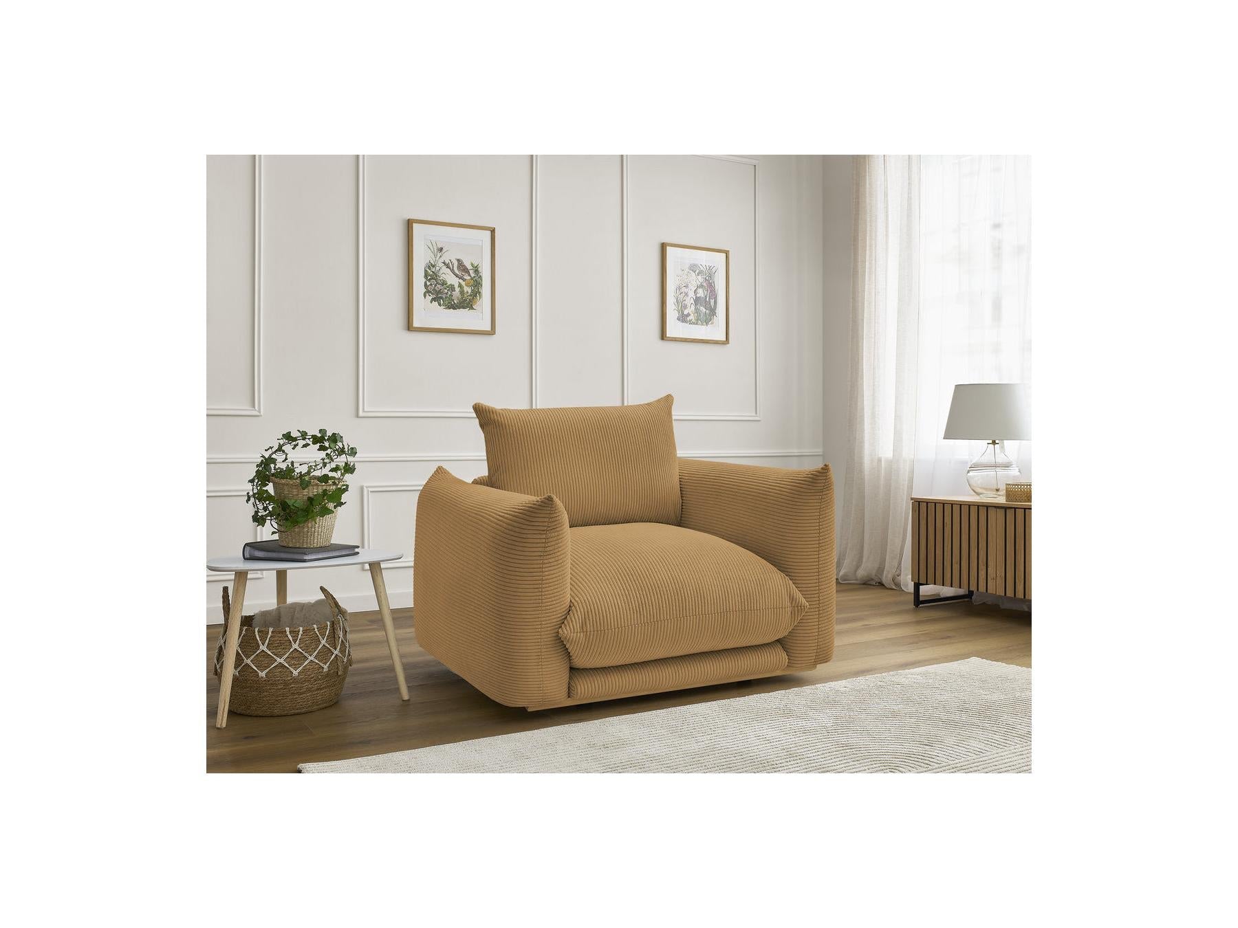 Ernest - Fauteuil - Tissu Velours Côtelé