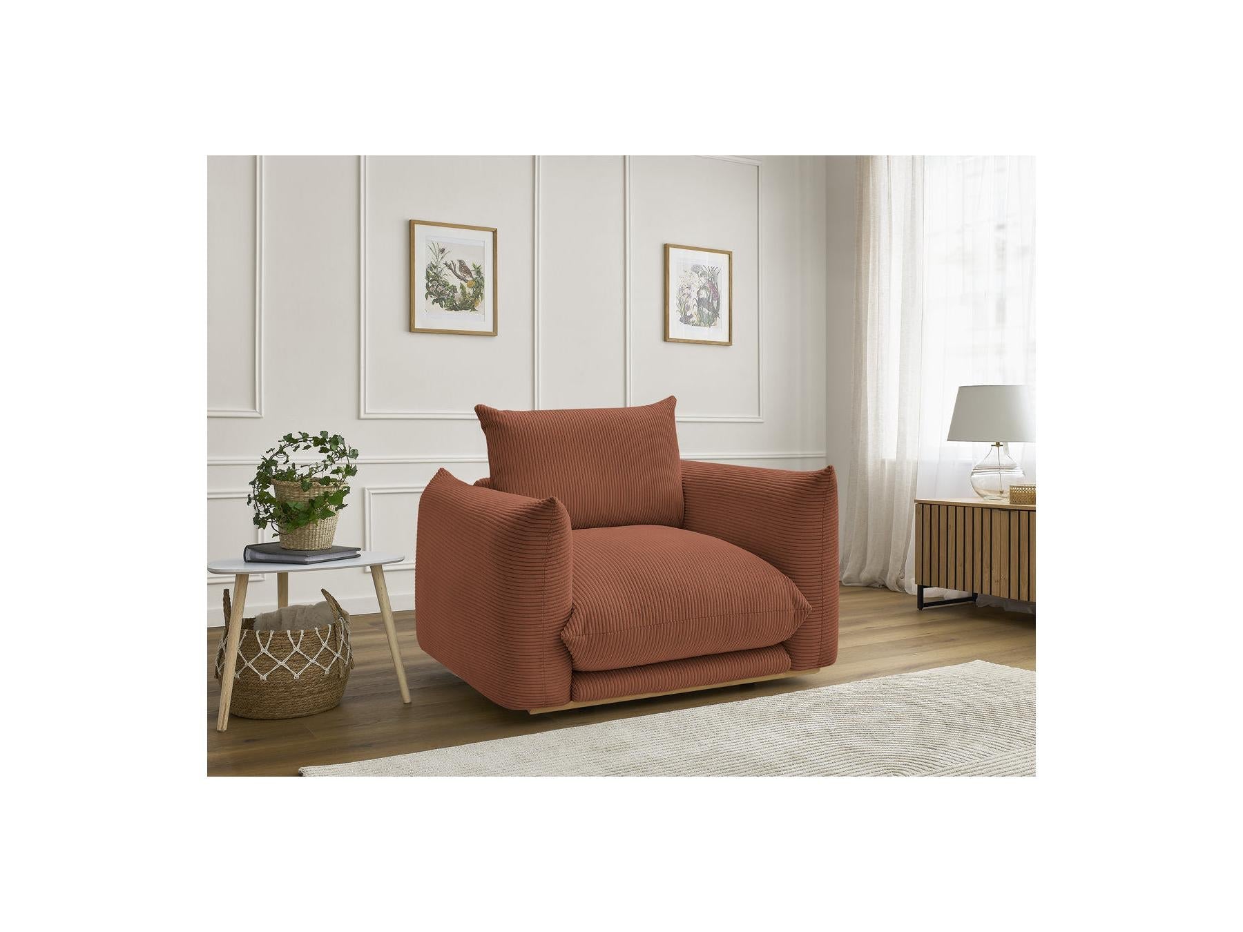 Ernest - Fauteuil - Tissu Velours Côtelé