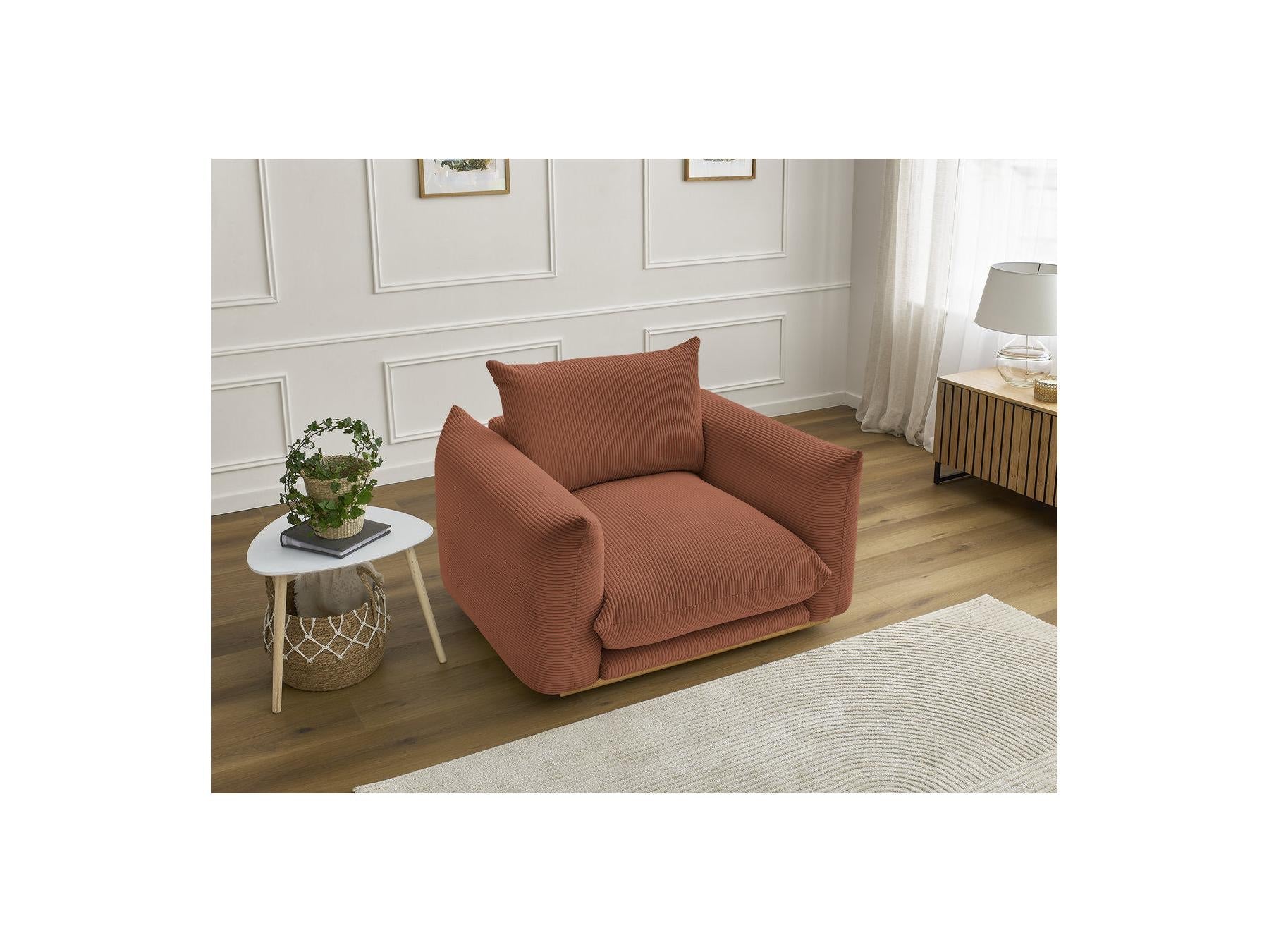 Ernest - Fauteuil - Tissu Velours Côtelé
