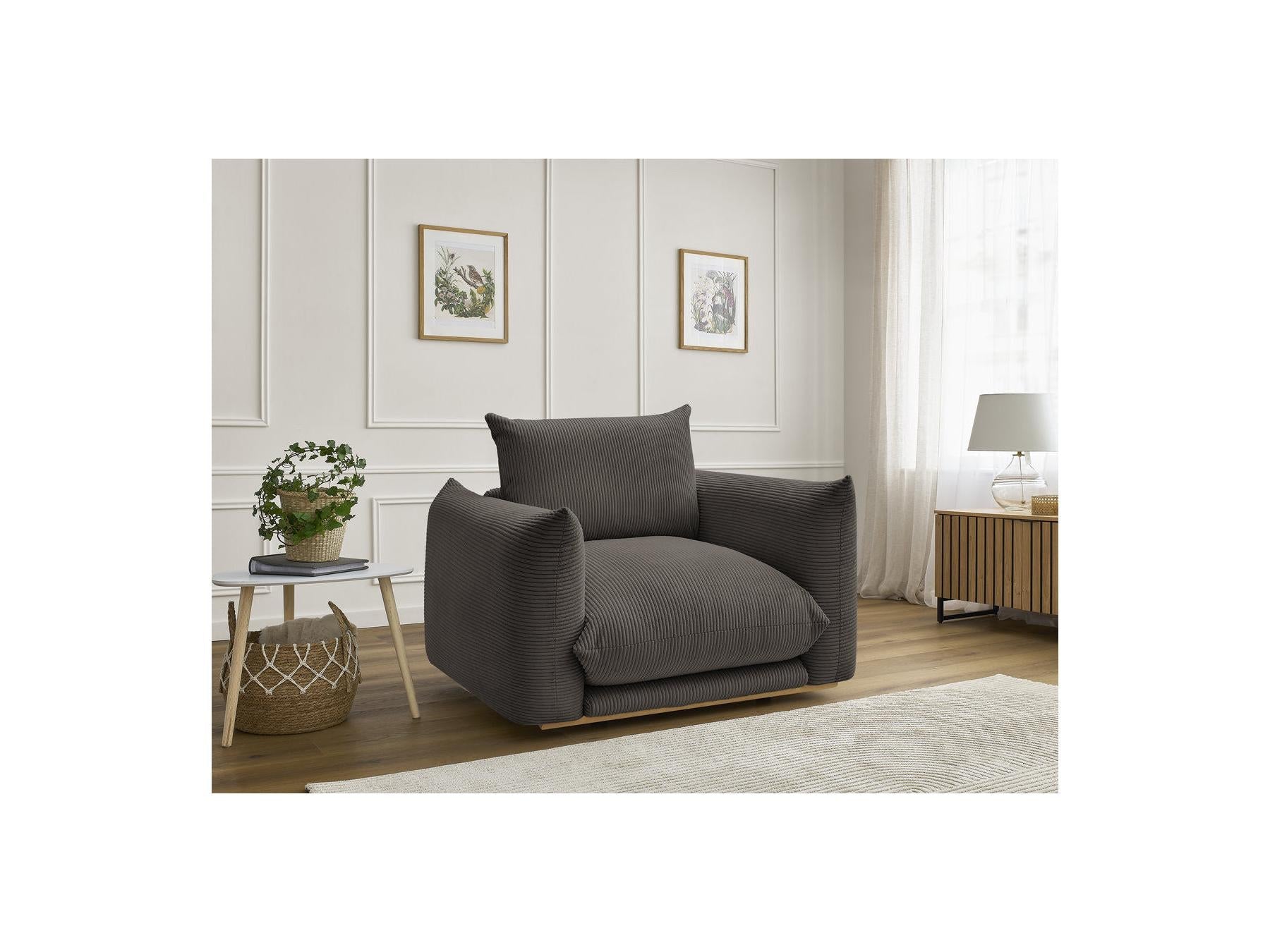 Ernest - Fauteuil - Tissu Velours Côtelé