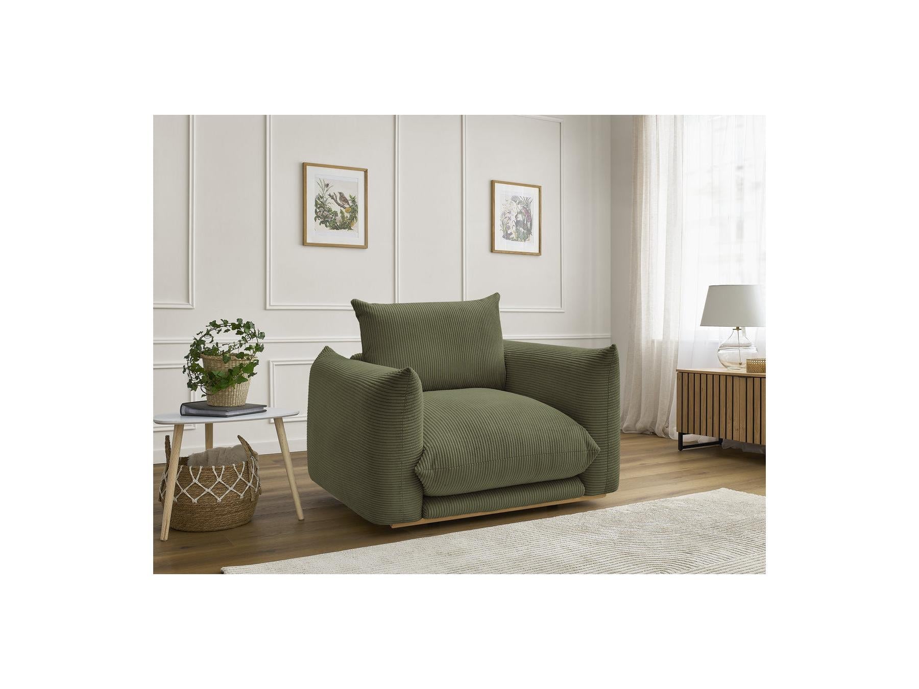 Ernest - Fauteuil - Tissu Velours Côtelé