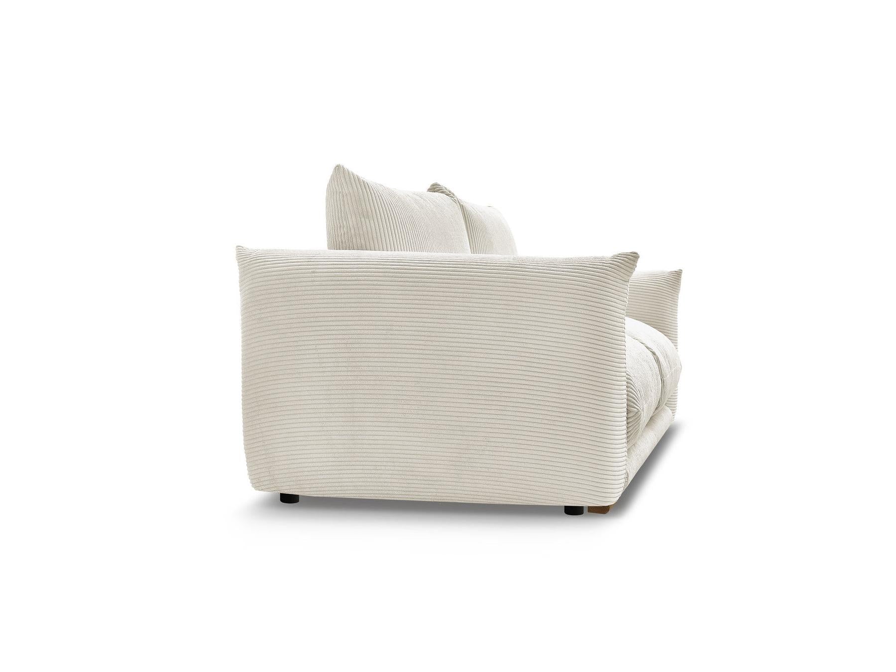 Ernest - Canapé Droit Fixe 2 Places - Tissu Velours Côtelé