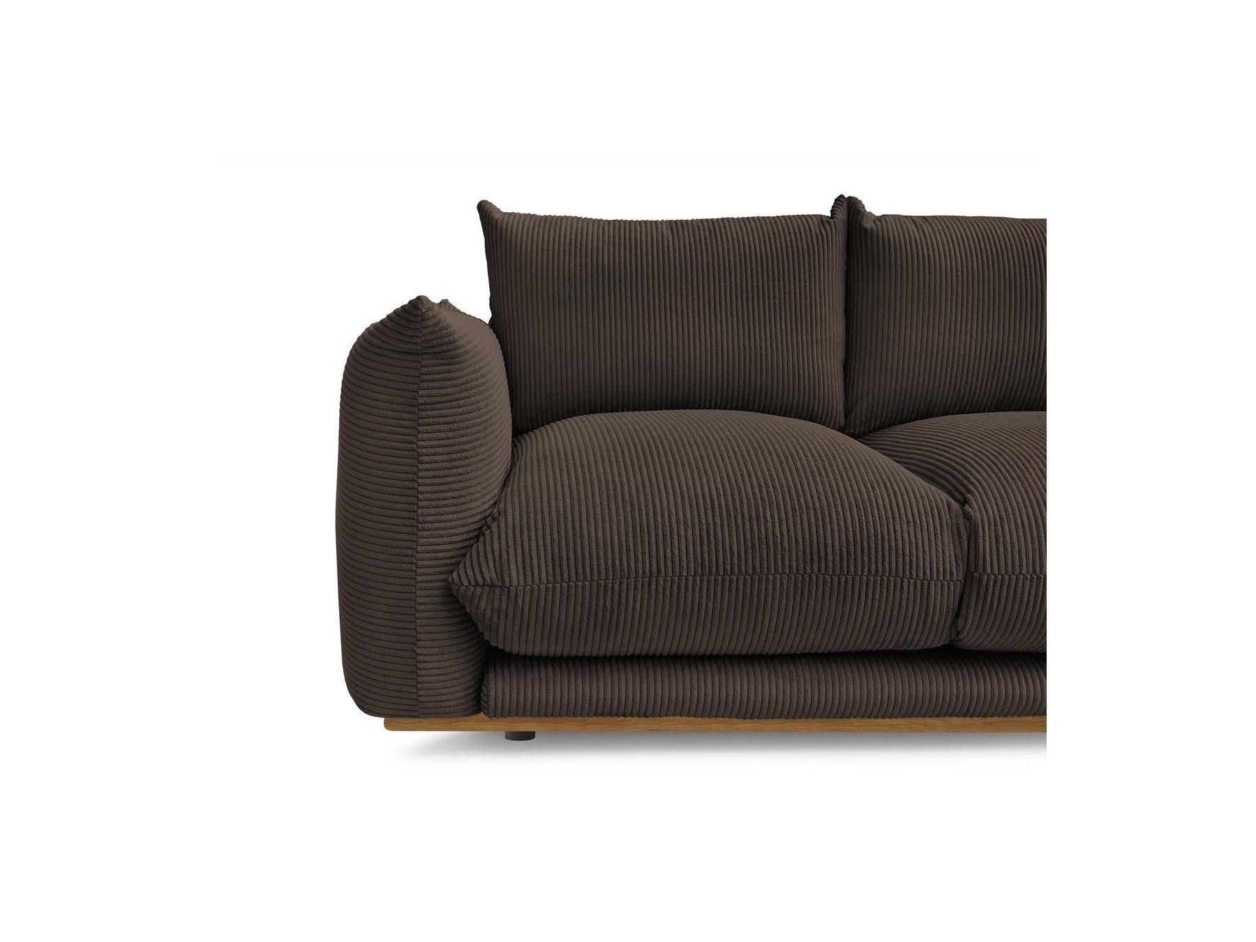 Ernest - Canapé Droit Fixe 2 Places - Tissu Velours Côtelé
