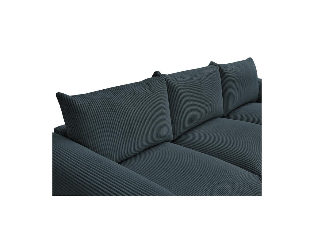 Ernest - Canapé Droit Fixe 3 Places - Tissu Velours Côtelé