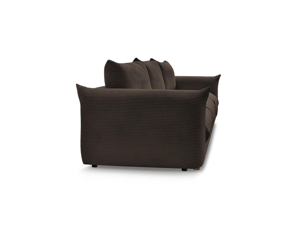 Ernest - Canapé Droit Fixe 3 Places - Tissu Velours Côtelé