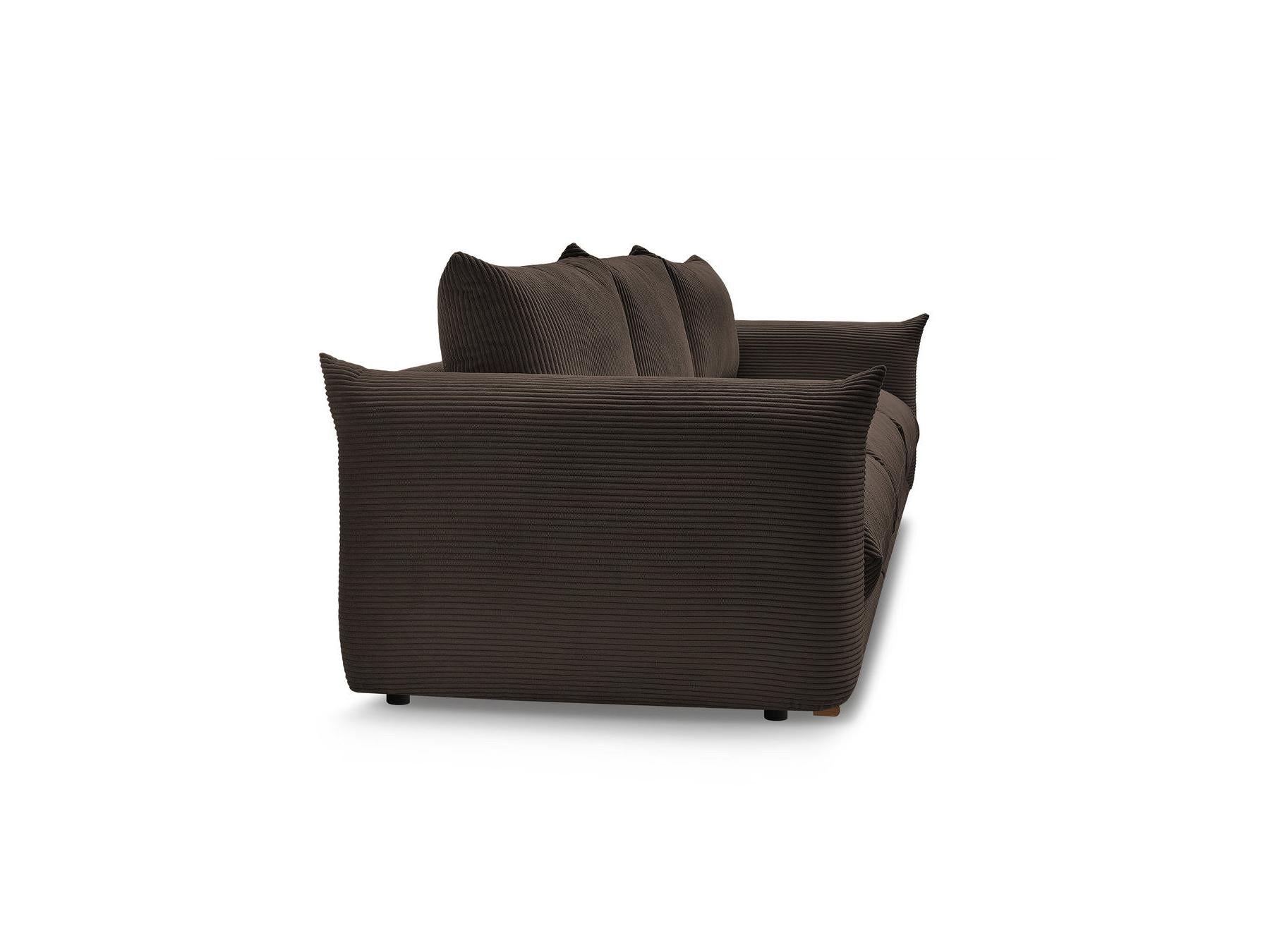 Ernest - Canapé Droit Fixe 3 Places - Tissu Velours Côtelé
