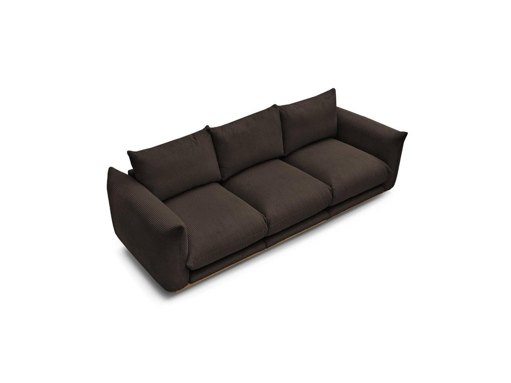 Ernest - Canapé Droit Fixe 3 Places - Tissu Velours Côtelé