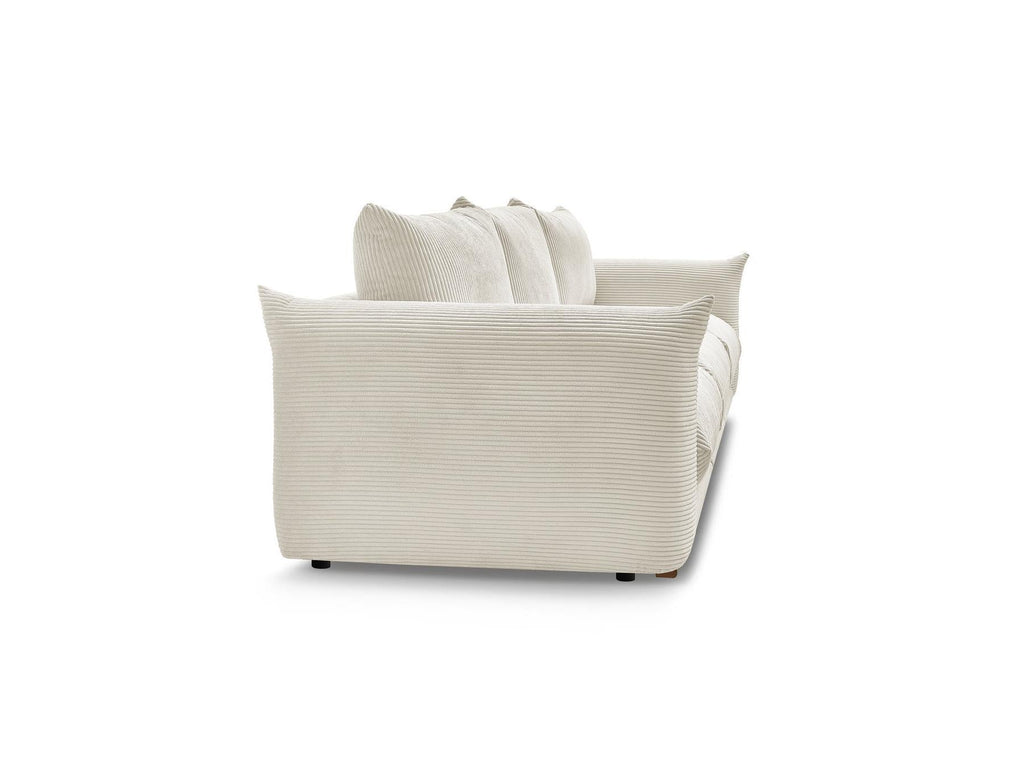 Ernest - Canapé Droit Fixe 3 Places - Tissu Velours Côtelé