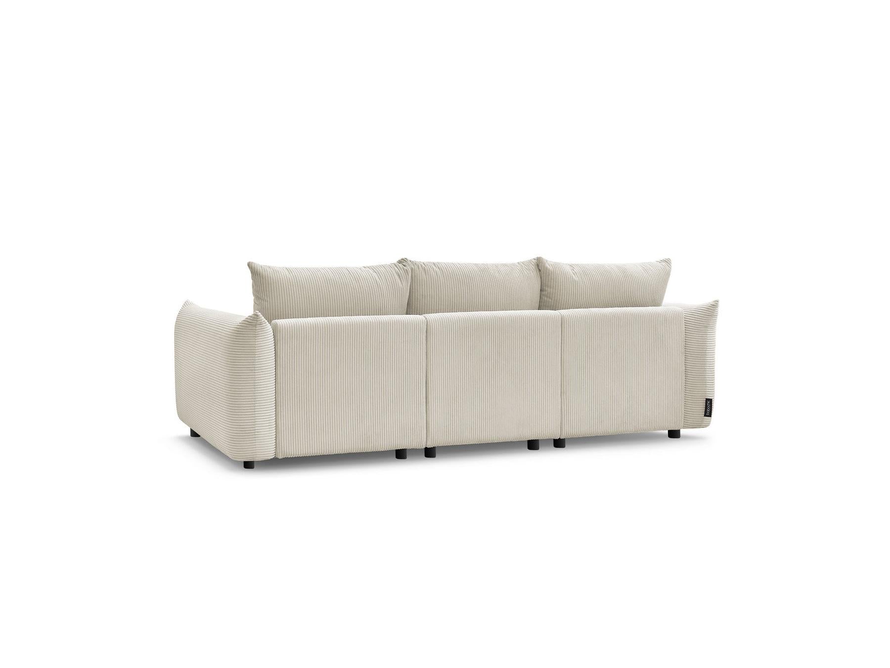 Ernest - Canapé Droit Fixe 3 Places - Tissu Velours Côtelé