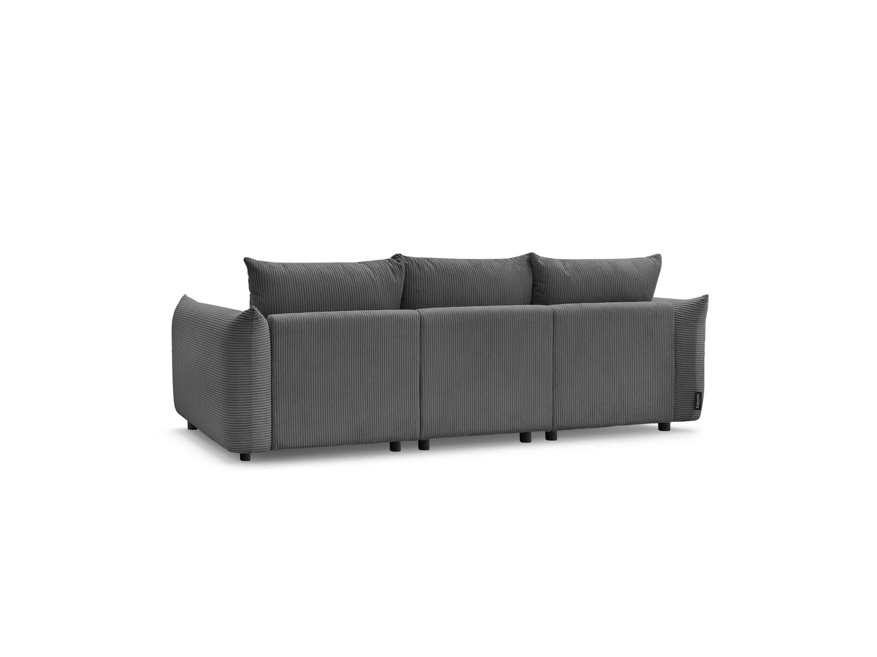 Ernest - Canapé Droit Fixe 3 Places - Tissu Velours Côtelé