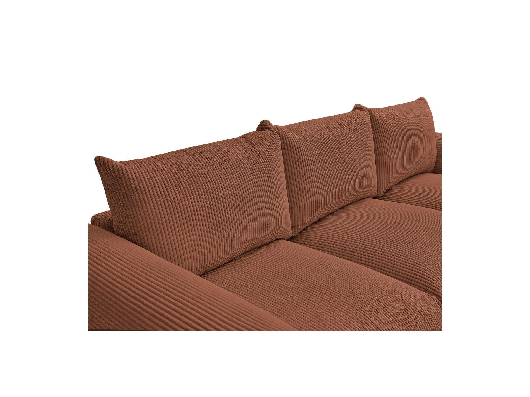 Ernest - Canapé Droit Fixe 3 Places - Tissu Velours Côtelé