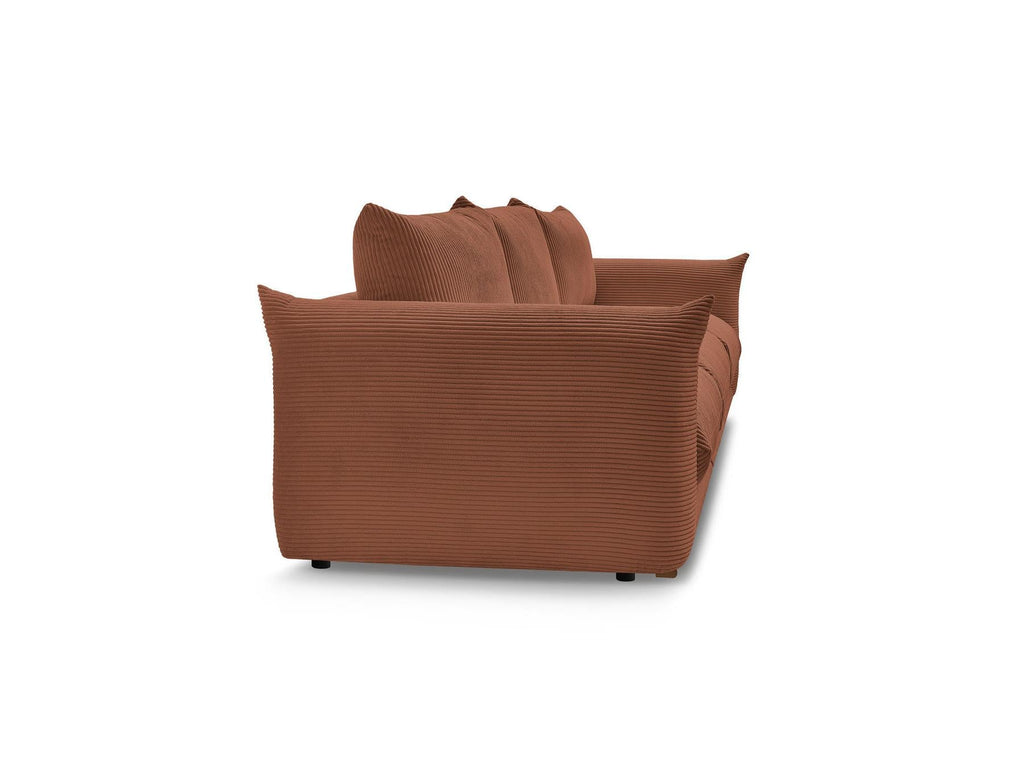 Ernest - Canapé Droit Fixe 3 Places - Tissu Velours Côtelé