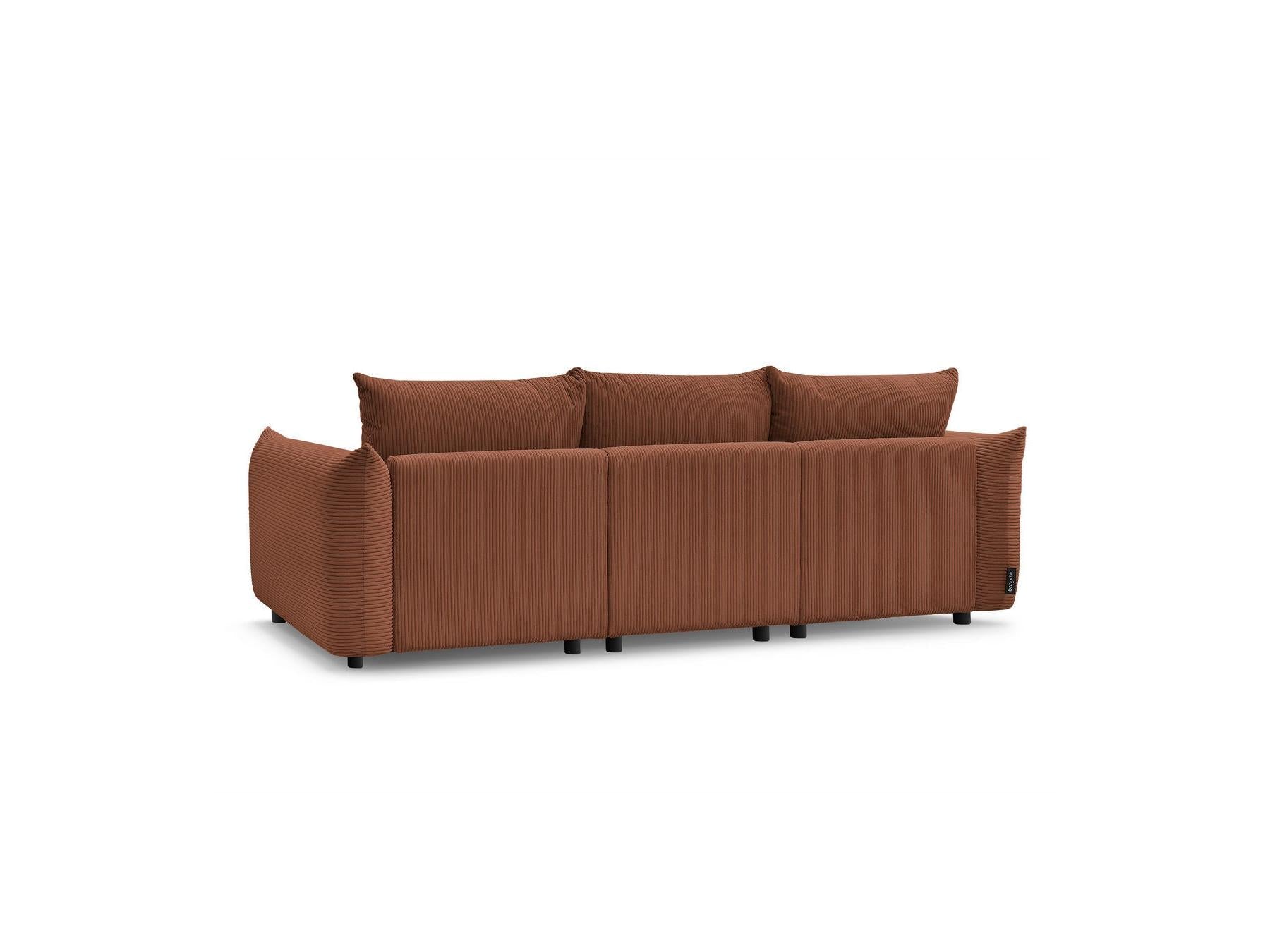 Ernest - Canapé Droit Fixe 3 Places - Tissu Velours Côtelé