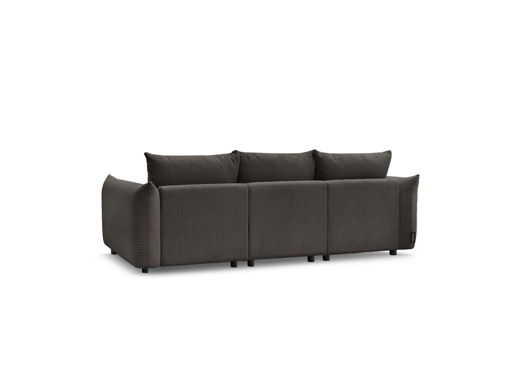Ernest - Canapé Droit Fixe 3 Places - Tissu Velours Côtelé
