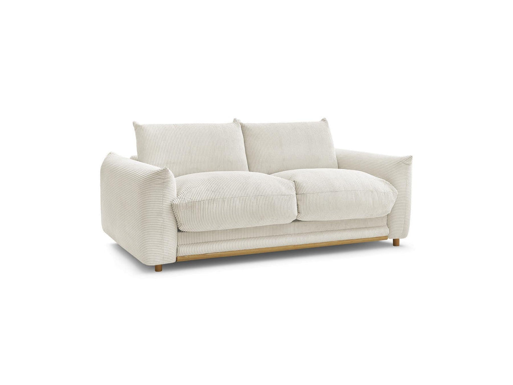 Ernest - Canapé Droit Convertible 3 Places - Tissu Velours Côtelé