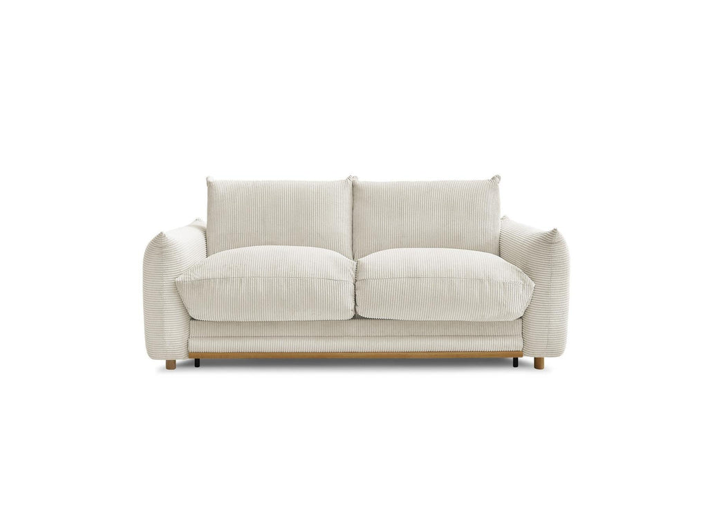 Ernest - Canapé Droit Convertible 3 Places - Tissu Velours Côtelé