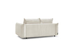 Ernest - Canapé Droit Convertible 3 Places - Tissu Velours Côtelé
