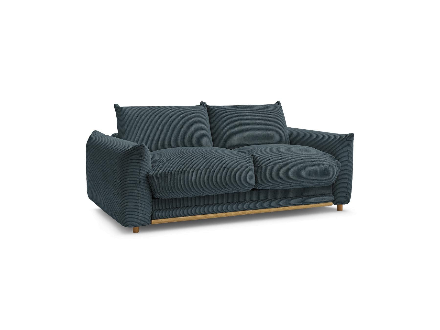 Ernest - Canapé Droit Convertible 3 Places - Tissu Velours Côtelé