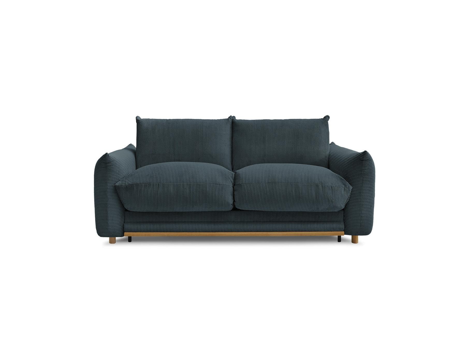 Ernest - Canapé Droit Convertible 3 Places - Tissu Velours Côtelé