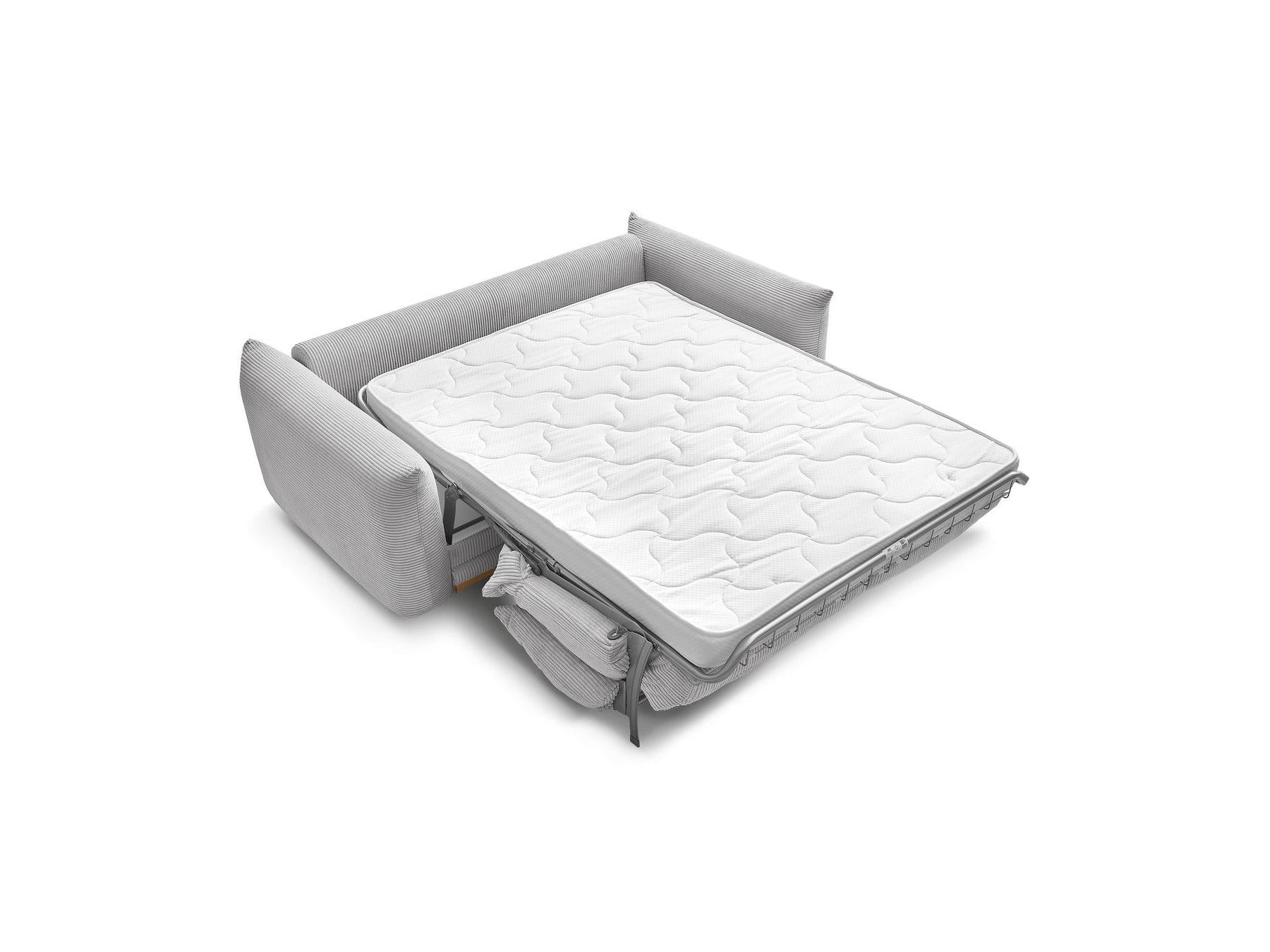 Ernest - Canapé Droit Convertible 3 Places - Tissu Velours Côtelé