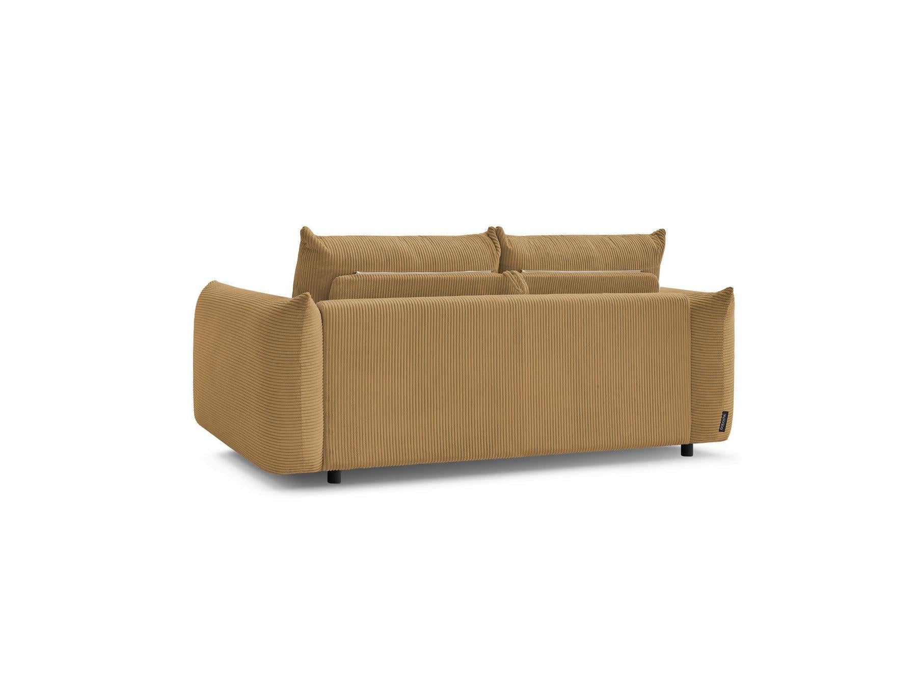 Ernest - Canapé Droit Convertible 3 Places - Tissu Velours Côtelé