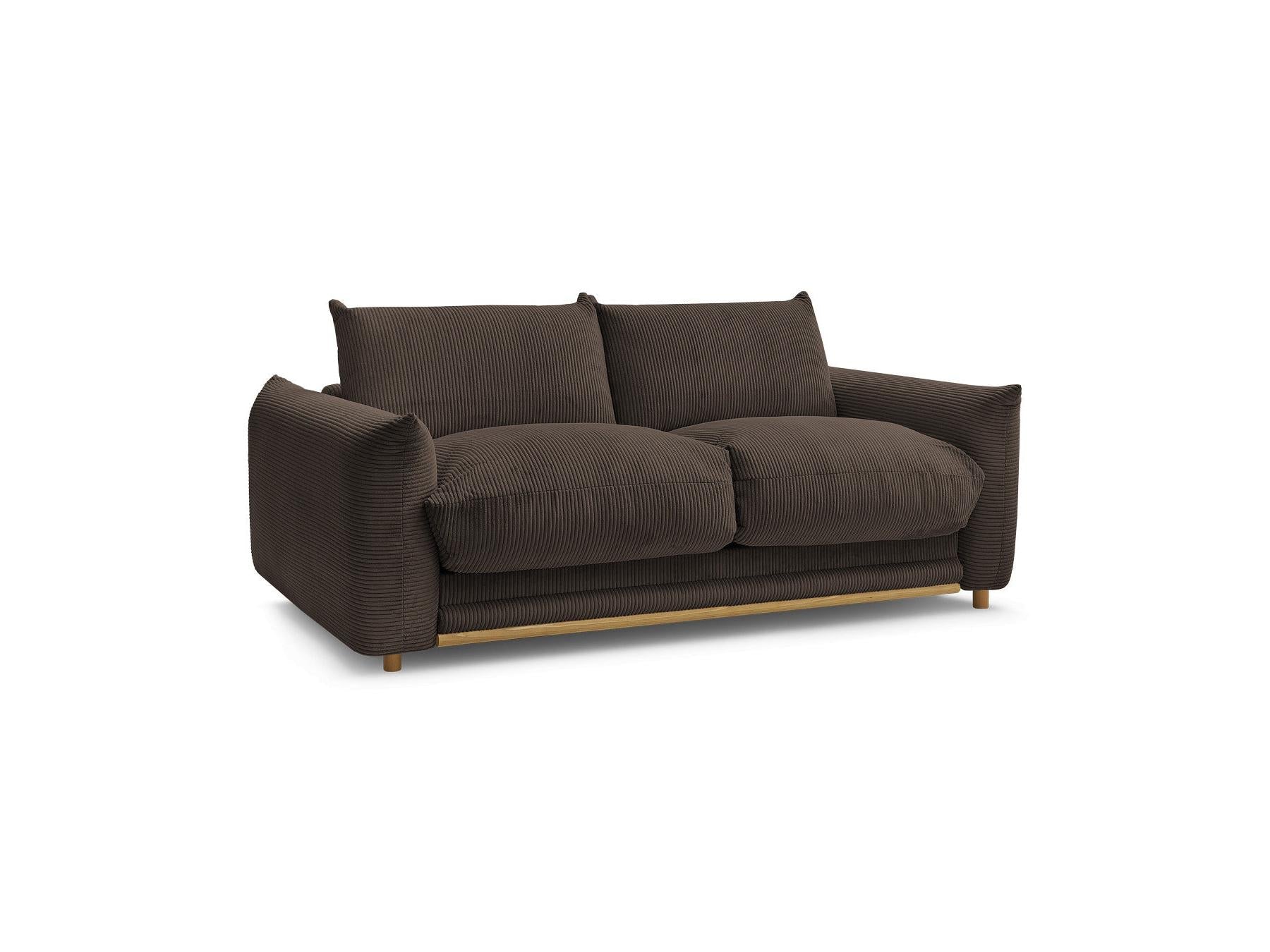 Ernest - Canapé Droit Convertible 3 Places - Tissu Velours Côtelé
