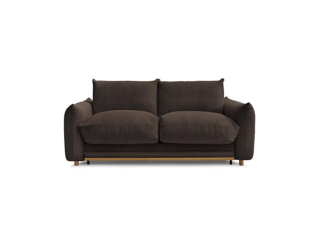 Ernest - Canapé Droit Convertible 3 Places - Tissu Velours Côtelé