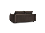 Ernest - Canapé Droit Convertible 3 Places - Tissu Velours Côtelé