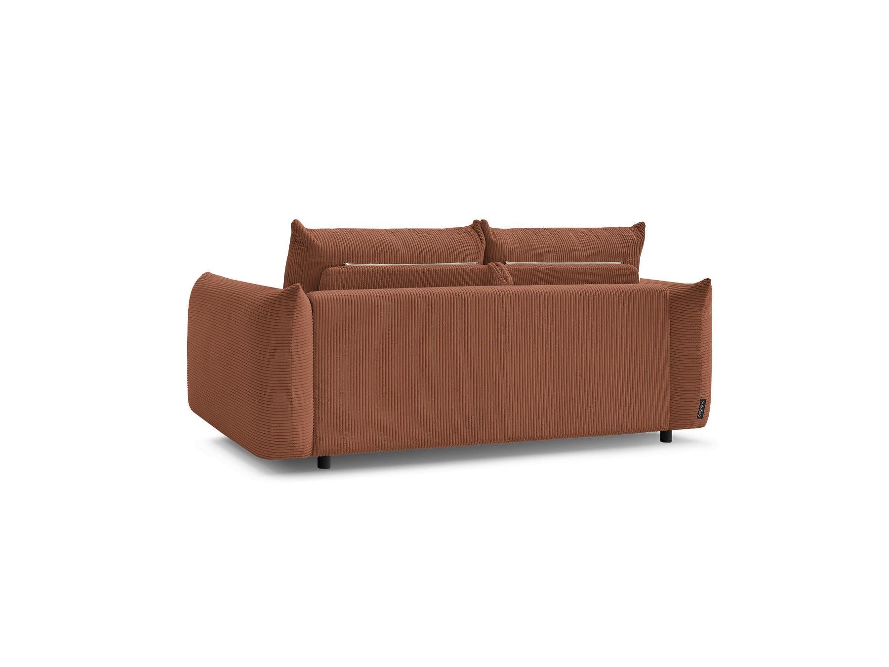 Ernest - Canapé Droit Convertible 3 Places - Tissu Velours Côtelé