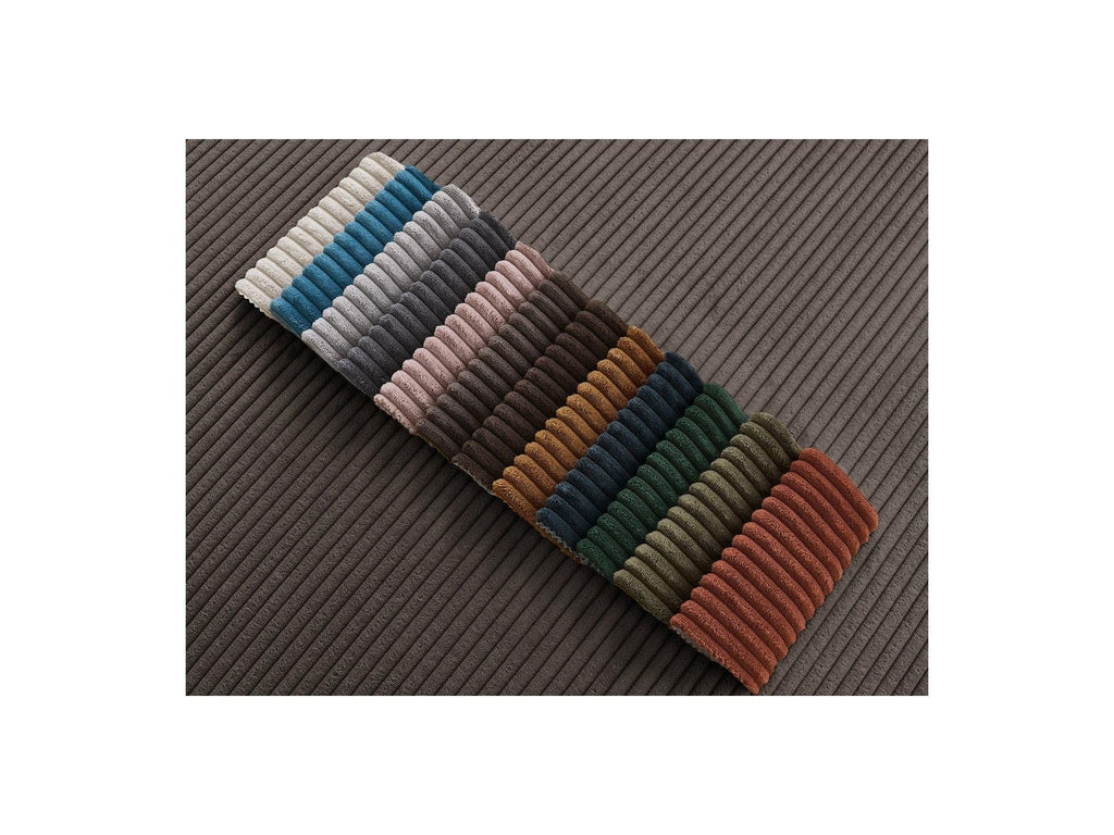Ernest - Canapé Droit Convertible 3 Places - Tissu Velours Côtelé