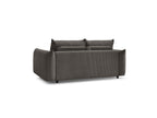 Ernest - Canapé Droit Convertible 3 Places - Tissu Velours Côtelé