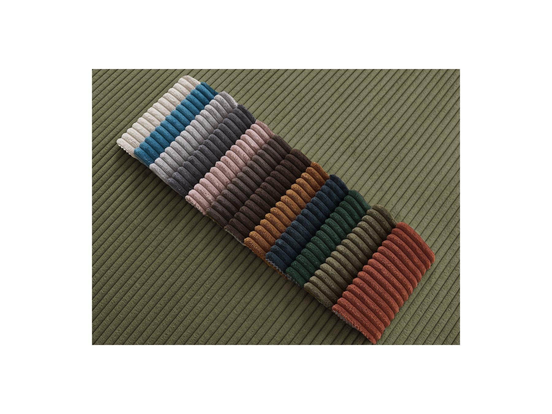 Ernest - Canapé Droit Convertible 3 Places - Tissu Velours Côtelé