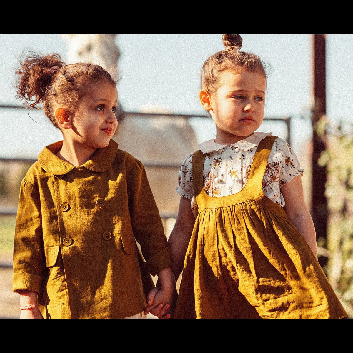 Chemise Bleuet Ivoire/Moutarde