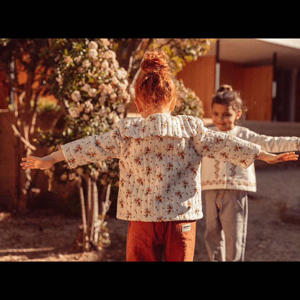 Veste Sauge Ivoire/Moutarde
