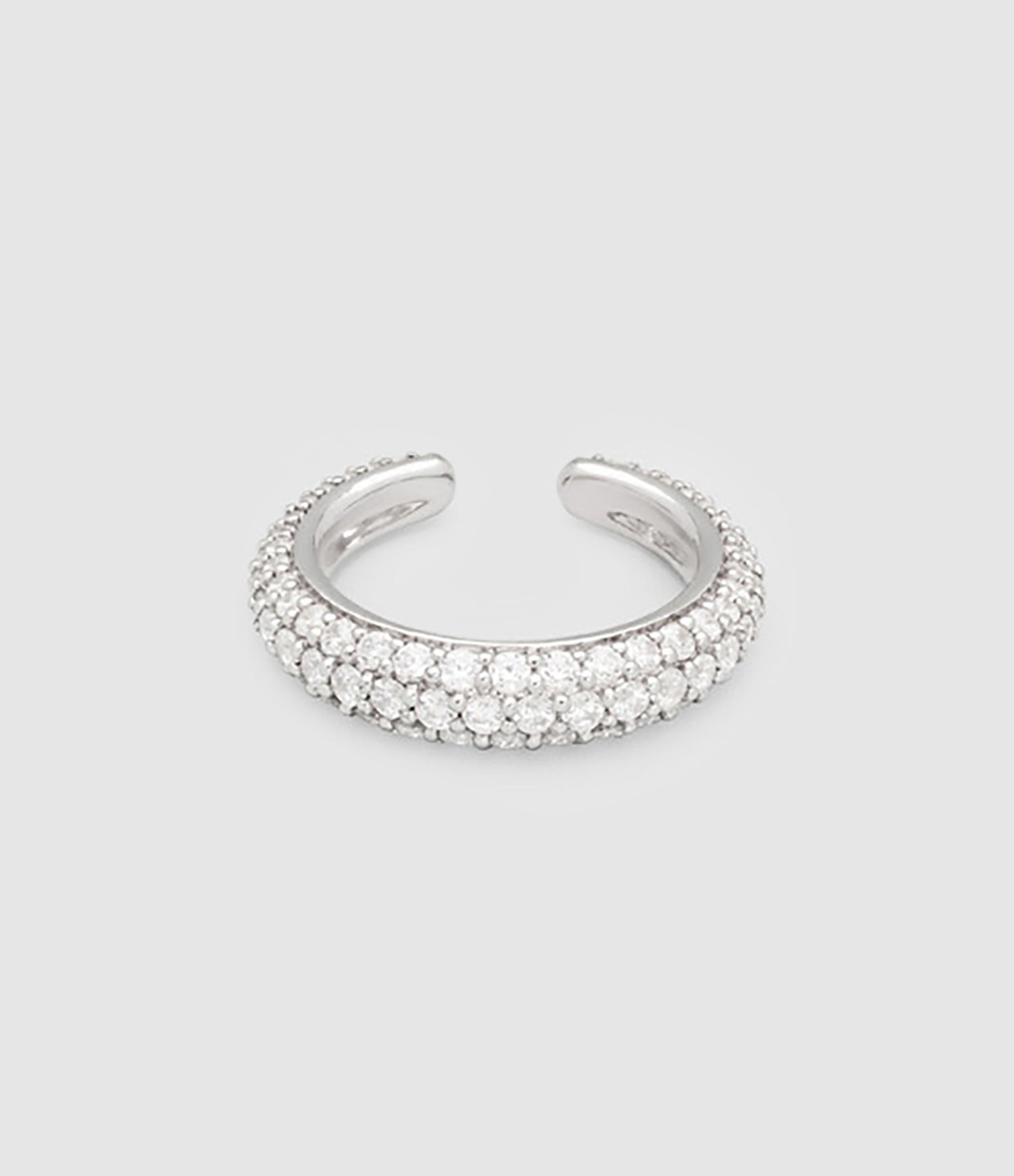 Tom Wood - Bijou D'Oreille Slim Zircon Argent - Unisexe