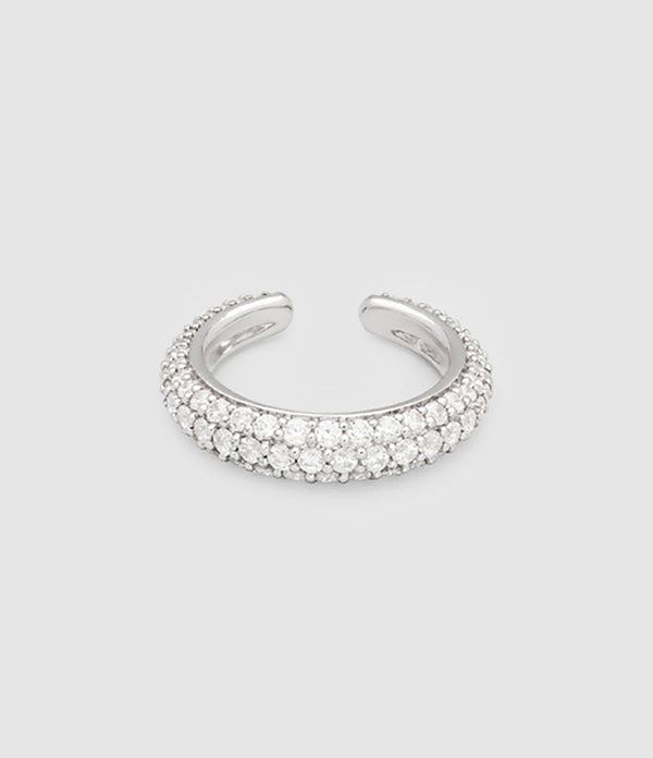 Tom Wood - Bijou D'Oreille Slim Zircon Argent - Unisexe