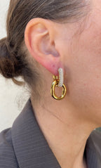 Boucles D'Oreilles Gems Oval X Hoops