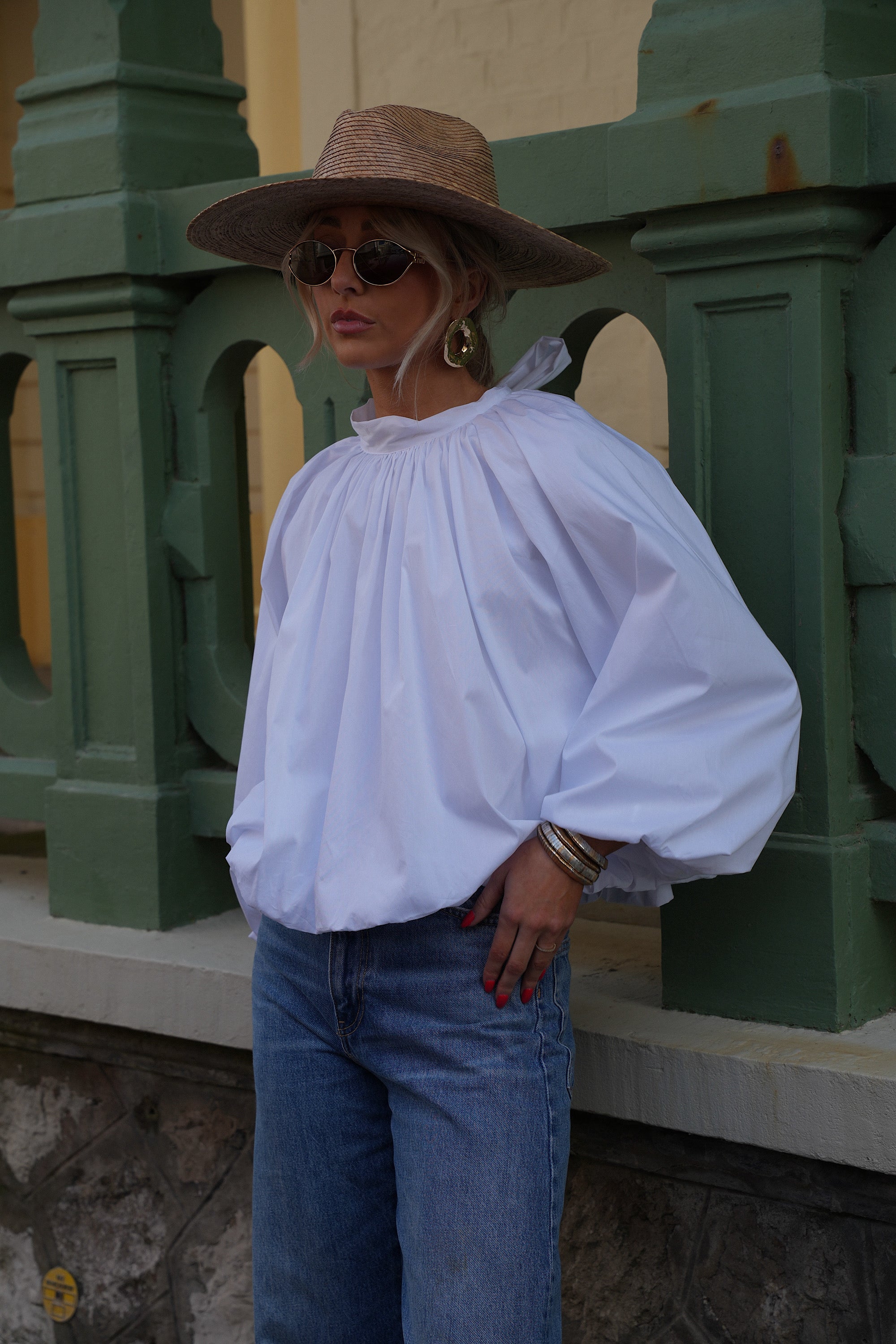 Blouse Dos Nu Lorena - Blanche