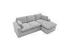 Belair - Canapé D'Angle Fixe Réversible Compact - Tissu