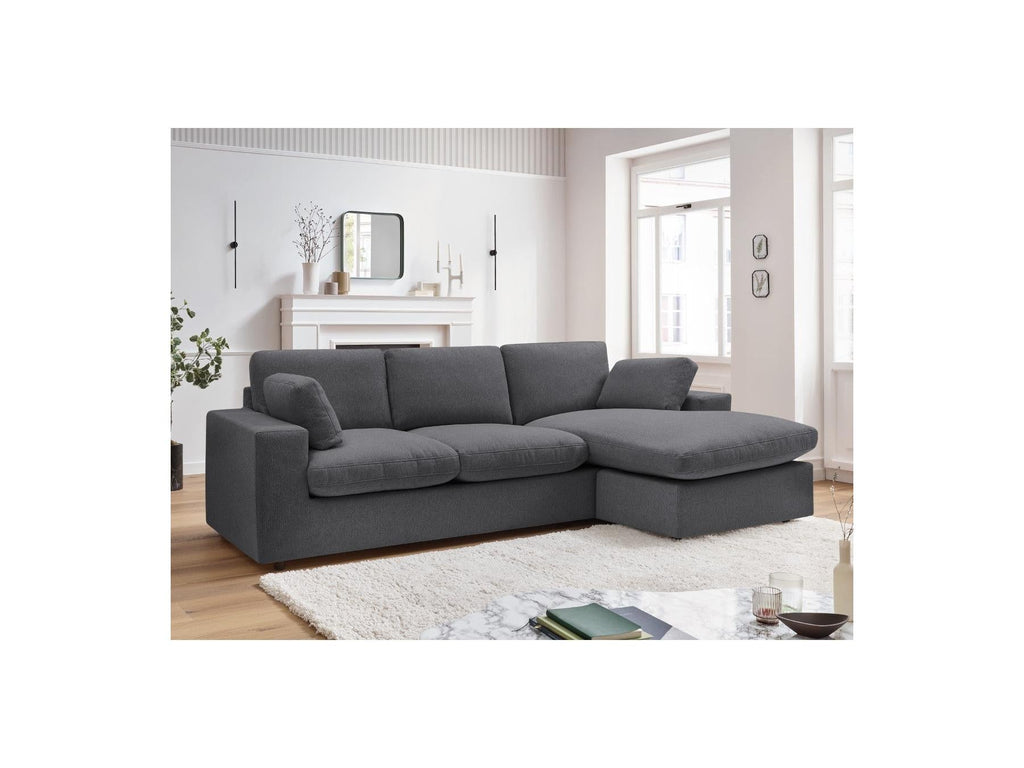 Belair - Canapé D'Angle Fixe Réversible Compact - Tissu
