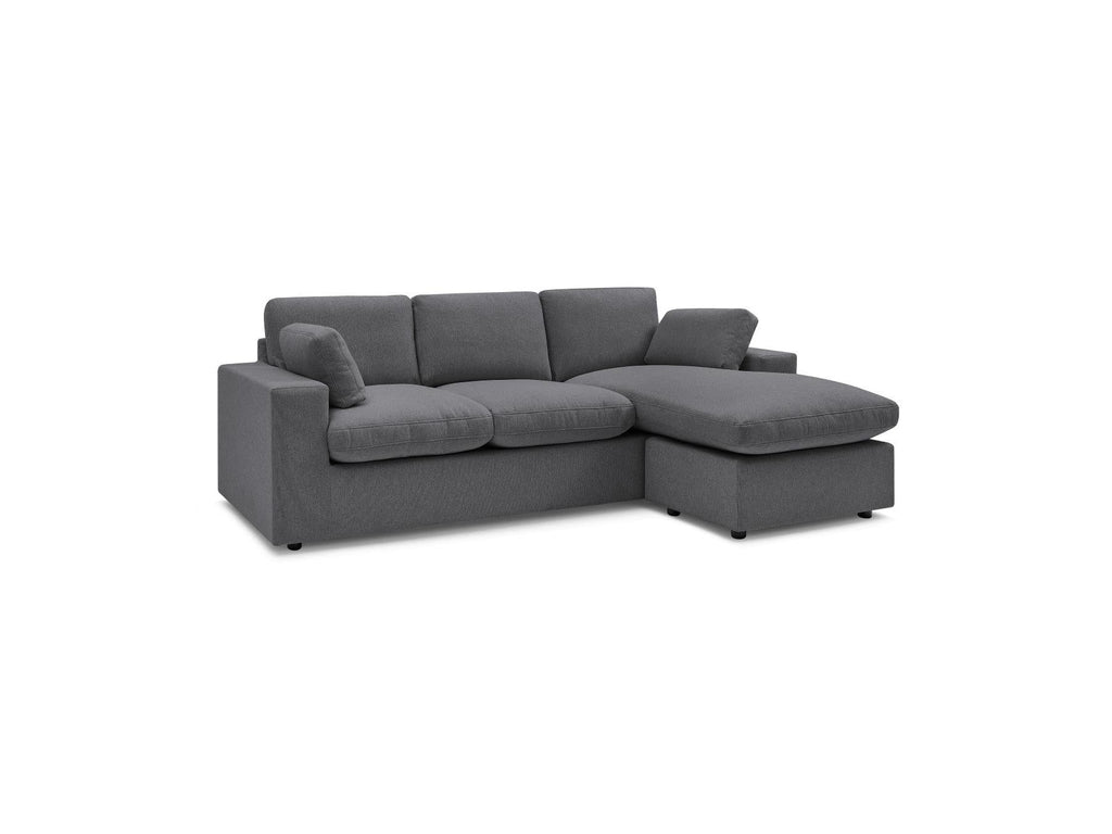 Belair - Canapé D'Angle Fixe Réversible Compact - Tissu