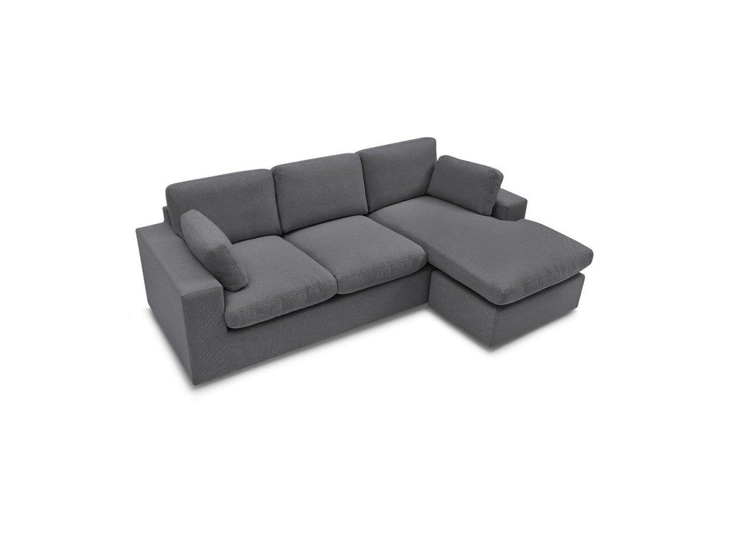 Belair - Canapé D'Angle Fixe Réversible Compact - Tissu