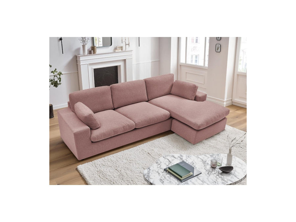 Belair - Canapé D'Angle Fixe Réversible Compact - Tissu